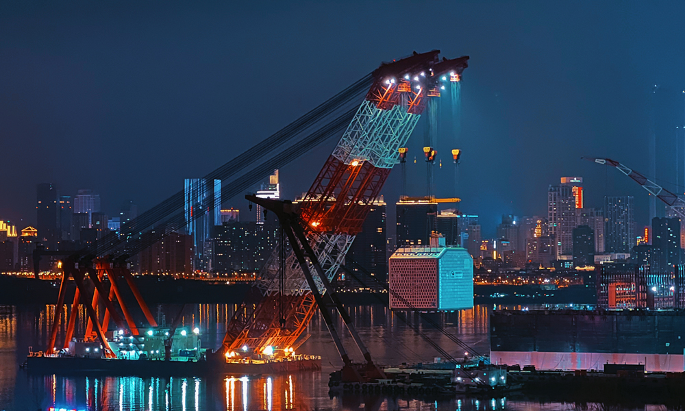 全球最大B型LNG燃料艙吊裝作業(yè)的順利實(shí)施，填補(bǔ)了國內(nèi)又一項(xiàng)技術(shù)空白，形成了系統(tǒng)性B型艙吊運(yùn)、安裝工藝，掌握了B型艙吊運(yùn)、安裝關(guān)鍵技術(shù)，這些都是項(xiàng)目團(tuán)隊(duì)群力協(xié)作、攻克難題過程中收獲的寶貴成果，將為后續(xù)液化罐類船舶的建造提供強(qiáng)勁支撐。常江 攝