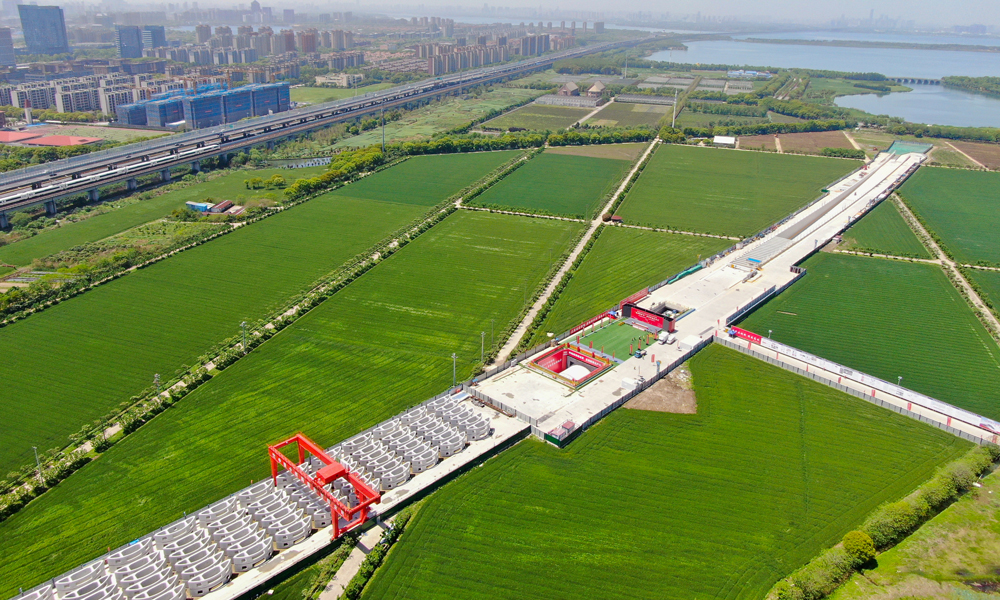 隧道掘進路線航拍圖。