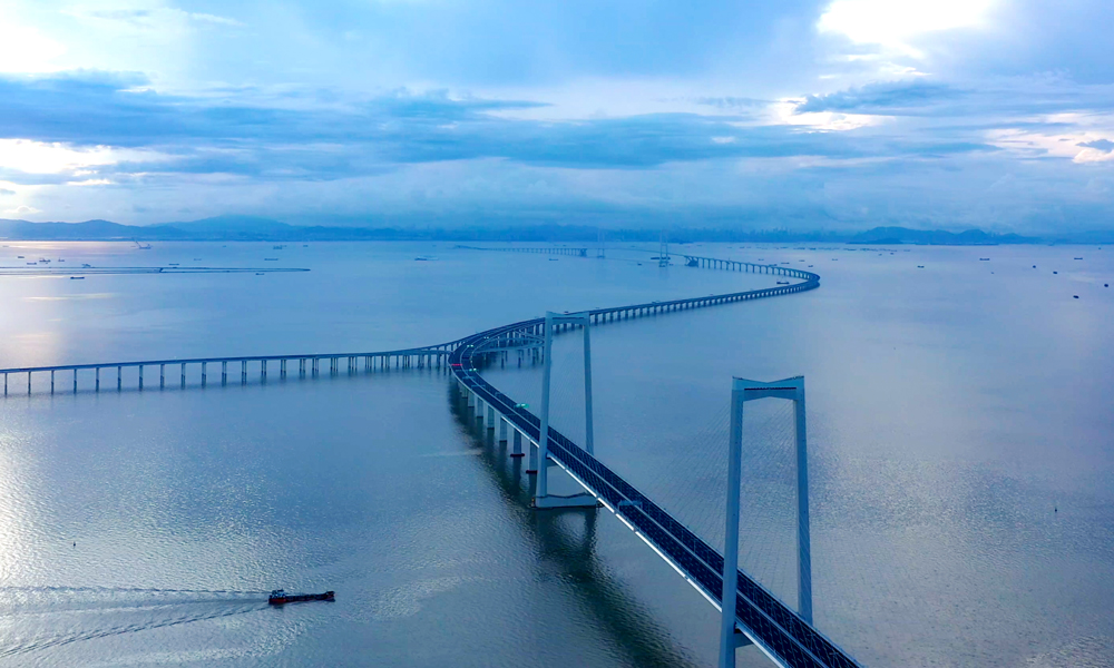 洪奇門特大橋為項目關鍵控制性工程，全長1126米，為主跨520米的雙塔雙索面鋼箱梁斜拉橋。大橋東西塔高分別為178.5米和176米。主塔造型設計寓意以灣區之“水”潤廣州之“花”，整體造型輕巧活潑、挺拔秀美。橋梁施工工藝復雜，技術難度高。